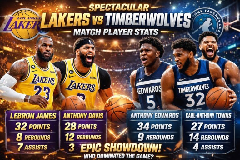 Timberwolves vs Lakers Match Player Stats