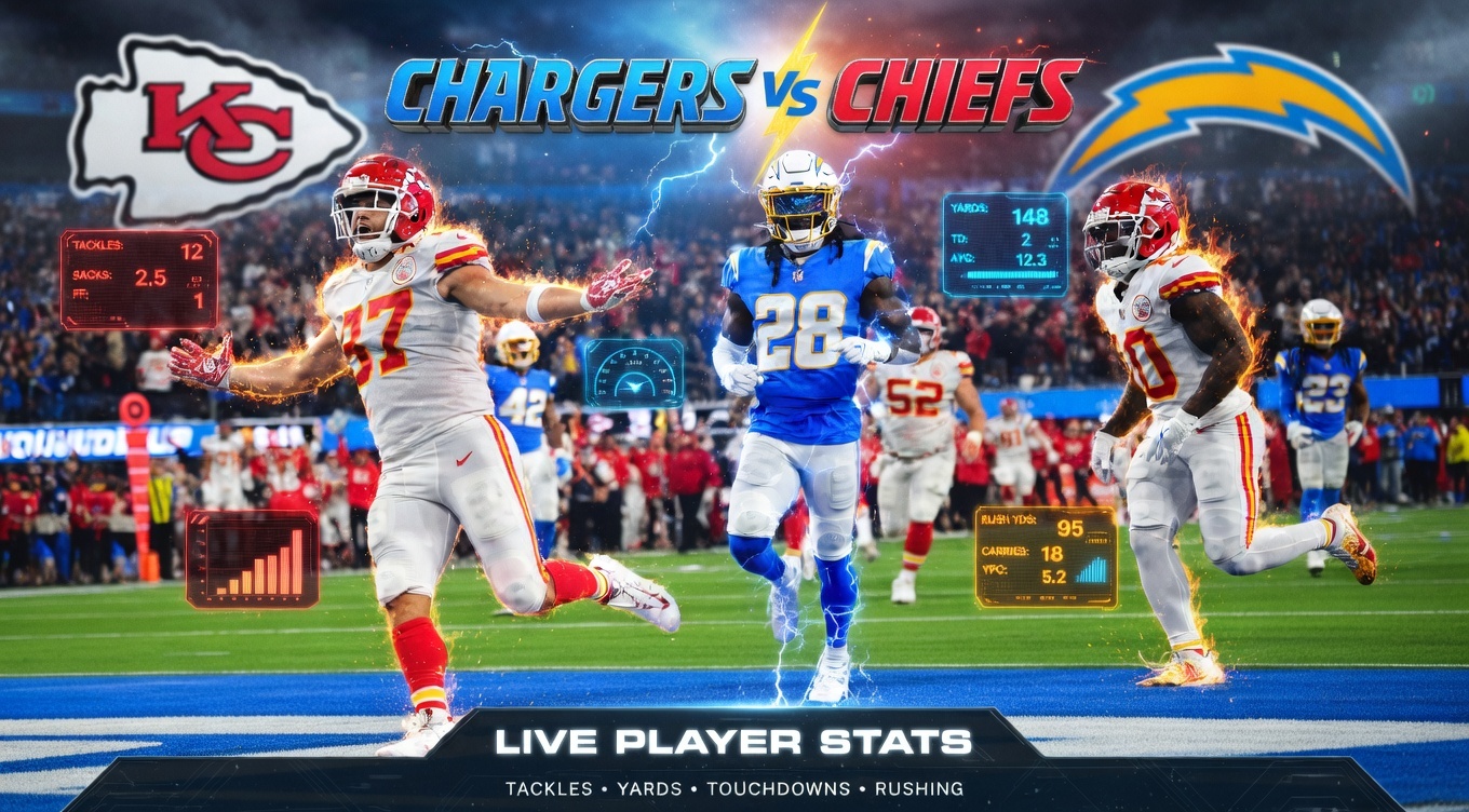 Chargers vs Kansas City Chiefs Match Player Stats