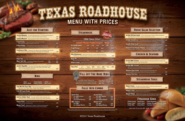 Texas Roadhouse Menu With Prices